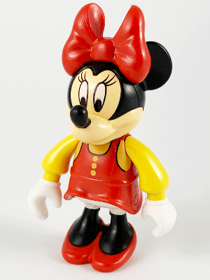 Minnie Mouse Figure with Red Dress, Yellow Sleeves, and Red Shoes (4144107) (mck004)