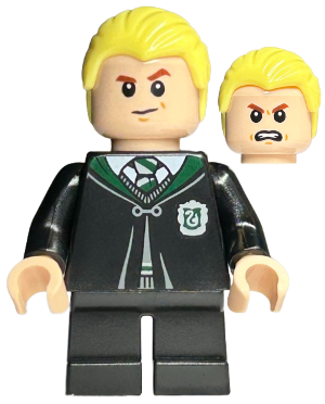 Draco Malfoy - Black Slytherin Robe and Short Legs, Suspicious / Angry (hp254)