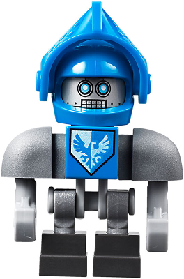 Clay Bot - Dark Bluish Gray Shoulders, Blue Visor (nex090)