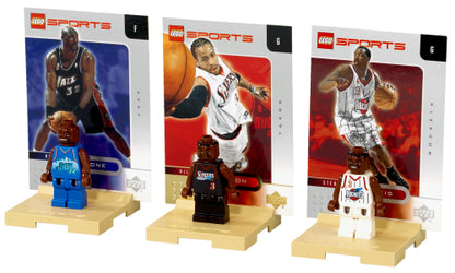 3564 NBA Collectors #5 - Allen Iverson, Steve Francis, Karl Malone (Retired) LEGO Sports