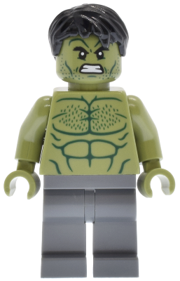 Hulk - Minifigure, Dark Bluish Gray Legs (sh1013)