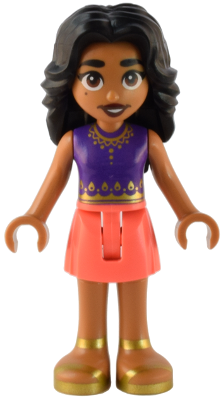 Friends Adi - Dark Purple Top, Coral Skirt (frnd0573)