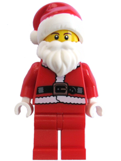 Santa - Fur Lined Jacket with Copper Belt Buckle, Red Legs, Brown Eyebrows (hol036)