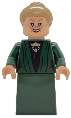Professor Minerva McGonagall - Dark Green Robe, Plain Skirt, Dark Tan Hair (hp540)