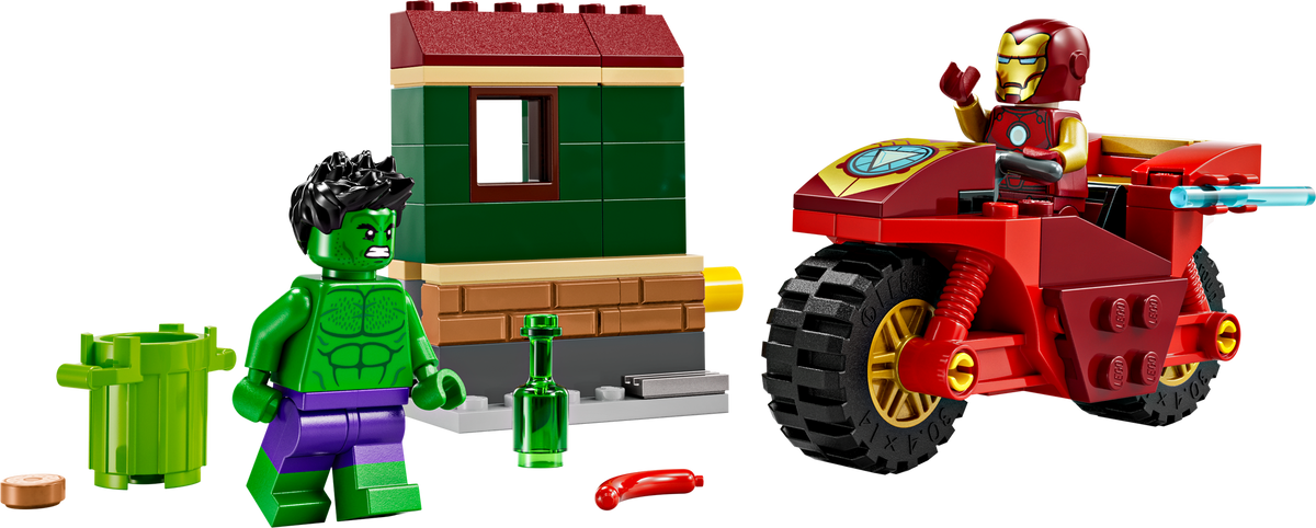 76287 Iron Man with Bike and The Hulk (Used) LEGO Super Heroes