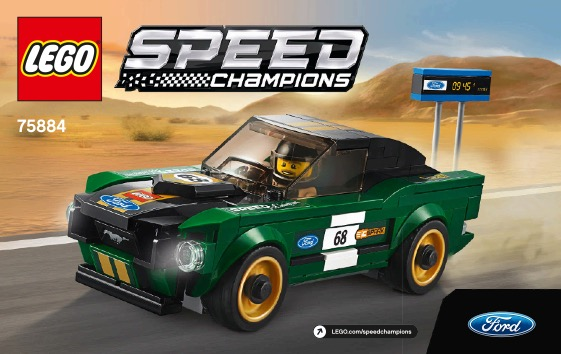 75884 1968 Ford Mustang Fastback (Certified) LEGO Speed Champions