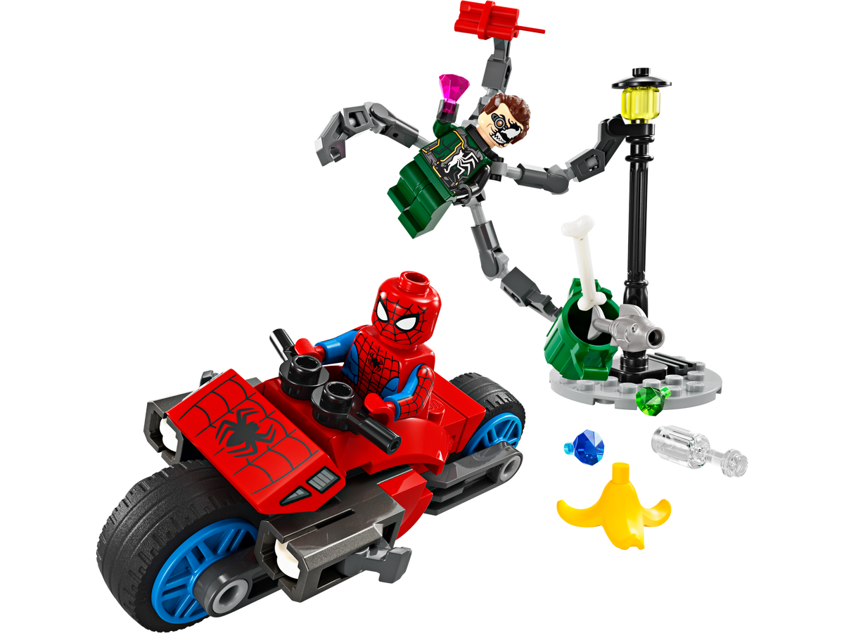 76275 Motorcycle Chase: Spider-Man vs. Doc Ock (Used) LEGO Super Heroes