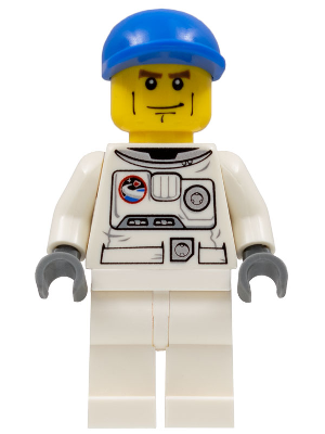 Spacesuit, White Legs, Blue Short Bill Cap, Brown Eyebrows (cty0221)