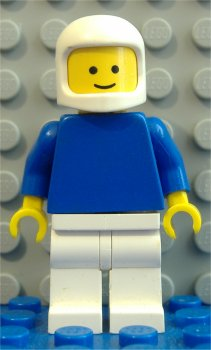 Plain Blue Torso with Blue Arms, White Legs, White Classic Helmet (pln127)