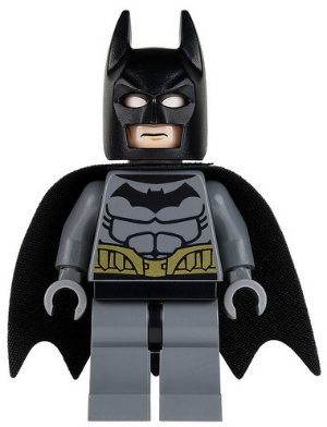 Batman - Dark Bluish Gray Suit, Gold Belt, Dark Bluish Gray Hands (sh0089)