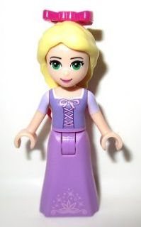 Rapunzel - Mini Doll, Lavender and Magenta Bows, Medium Lavender Skirt (dp010)