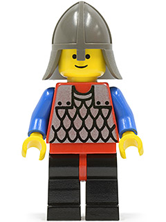Scale Mail - Red with Blue Arms, Black Legs with Red Hips, Dark Gray Neck-Protector (cas150)