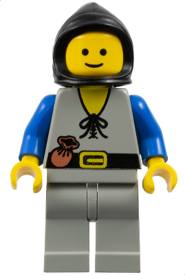 Peasant - Light Gray Legs, Black Hood (cas091)