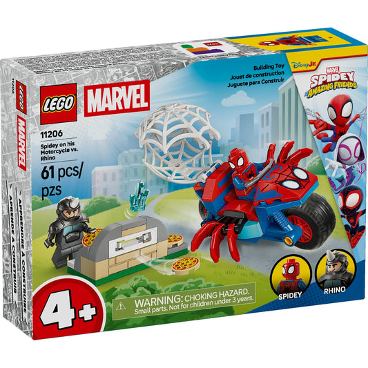 11206 Spidey on his Motorcycle vs. Rhino (Retired) LEGO Super Heroes