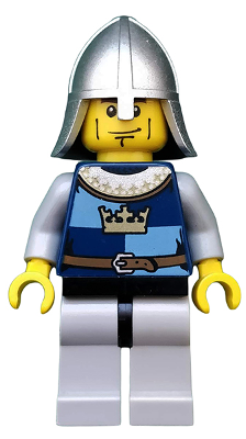 Fantasy Era - Crown Knight Quarters, Helmet with Neck Protector, Vertical Cheek Lines (cas408)
