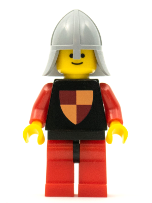 Classic - Knights Tournament Knight Black, Red Legs with Black Hips, Light Bluish Gray Neck-Protector (cas229new)