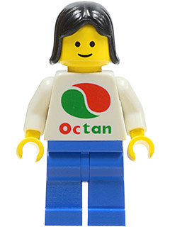 Octan - White Logo, Blue Legs, Black Female Hair (oct010)