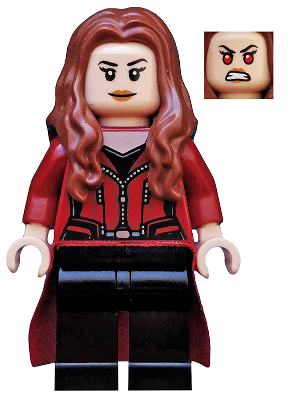 The Scarlet Witch (Wanda Maximoff) - Plain Legs, Reddish Brown Hair, Dark Red Cloth Skirt (sh0256)
