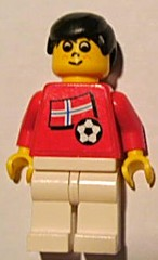 Soccer Player - Norwegian Player 5, Norwegian Flag Torso Sticker on Front, Black Number Sticker on Back (specify number in listing) (soc040s05)