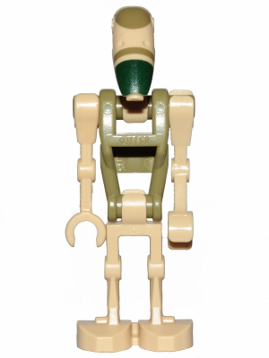 Battle Droid - Tan, Olive Green Torso, Printed Head (Kashyyyk / AAT Driver Battle Droid) (sw0996)