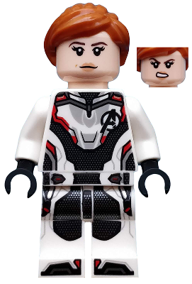 Black Widow - White Jumpsuit, Dark Orange Ponytail (sh0571)