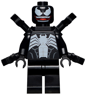 Venom - White Teeth Parted, 4 Back Appendages Small with Clips (sh0664)