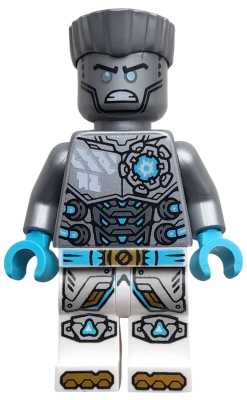 Zane - Dragons Rising, Flat Silver Torso, Angry (njo0922)
