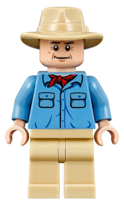 Dr. Alan Grant - Medium Blue Shirt with Pockets with Blue Buttons (jw019)