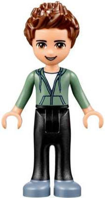 Friends Ethan - Black Trousers, Sand Green Hoodie (frnd0240)
