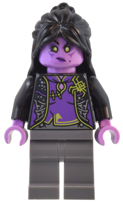 Spider Queen - Black Hair, Dark Bluish Gray Legs (mk134)