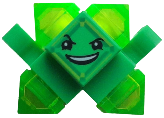 Kryptomite - Green, Small Crystals (Pyramids), Hands (shg035)