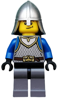 Castle - King's Knight Scale Mail, Crown Belt, Helmet with Neck Protector, Smirk (cas536)
