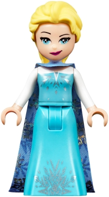 Elsa - Medium Blue Long Narrow Cape, White Sleeves (dp050)