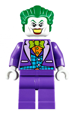 The Joker - Medium Azure Vest, Lime Bow Tie, Large Smile / Frown (sh0515)