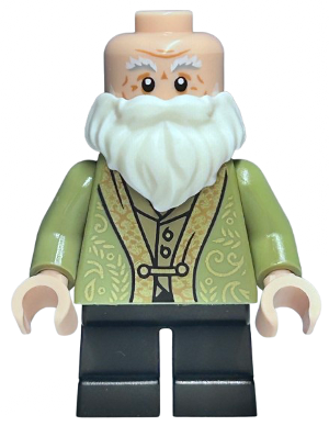 Professor Filius Flitwick - Olive Green Suit, Black Short Legs (hp524)