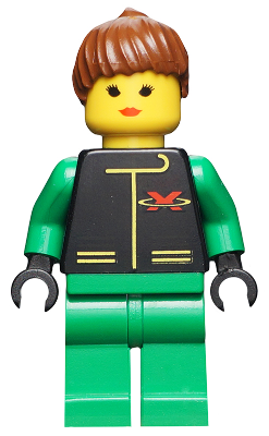 Extreme Team - Green, Green Legs, Brown Ponytail Hair (ext016)