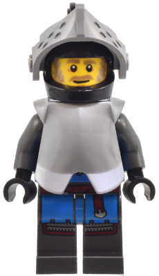 Black Falcon - Male, Pearl Dark Gray Detailed Legs, Helmet with Pointed Visor, Armor (bdp103)