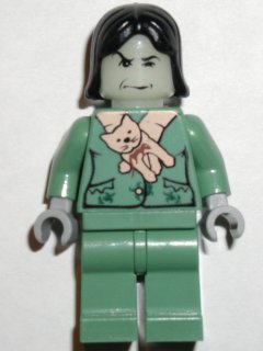 Professor Severus Snape Boggart - Sand Green Outfit, Black Hair (hp044)