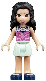 Friends Emma - Light Aqua Skirt, Dark Pink Top (frnd0309)