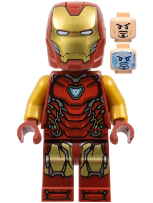 Iron Man - Mark 85 Armor, Large Helmet Visor, Thick Red Markings on Torso (sh1046)