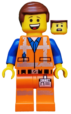 Emmet - Lopsided Grin / Confused, Worn Uniform (tlm180)