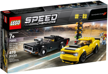 75893 2018 Dodge Challenger SRT Demon and 1970 Dodge Charger R/T (Retired) LEGO Speed Champions