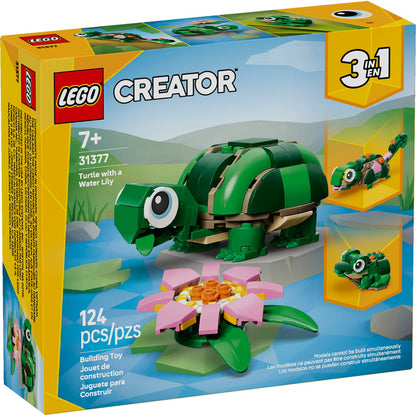 31377 Turtle with a Water Lily Flower