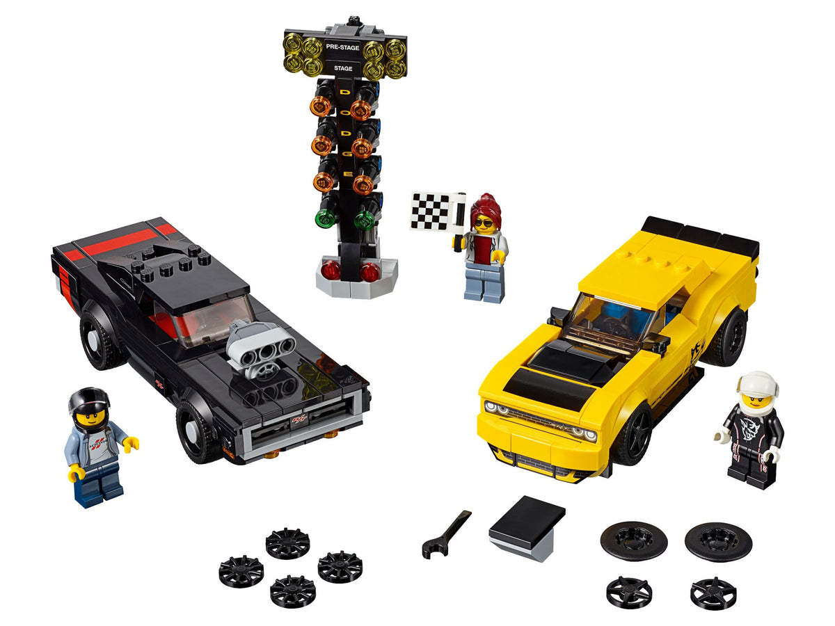 75893 2018 Dodge Challenger SRT Demon and 1970 Dodge Charger R/T (Retired) LEGO Speed Champions