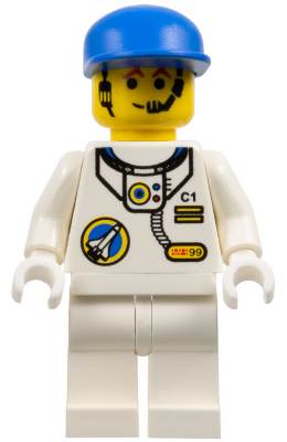 Space Port - Astronaut C1, White Legs, Blue Cap (spp001)