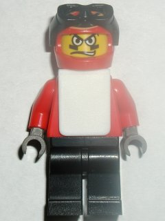 Snowboarder, Red Shirt, Black Legs, White Vest (gg008)