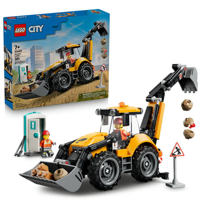 60480 Yellow Backhoe Loader