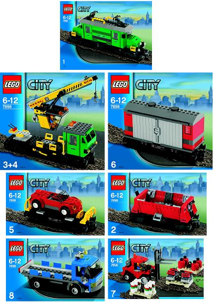 7898 Cargo Train Deluxe (Used) LEGO City