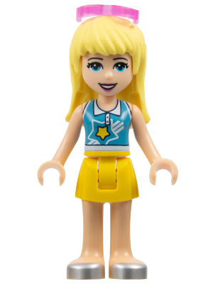Friends Stephanie - Yellow Skirt, Medium Azure and White Top, Sunglasses (frnd0334)
