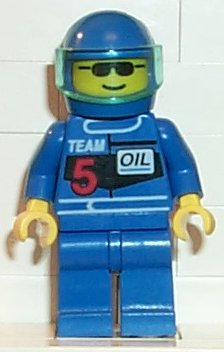 Racing Team 5, Blue Helmet, Trans-Light Blue Visor (rac004)